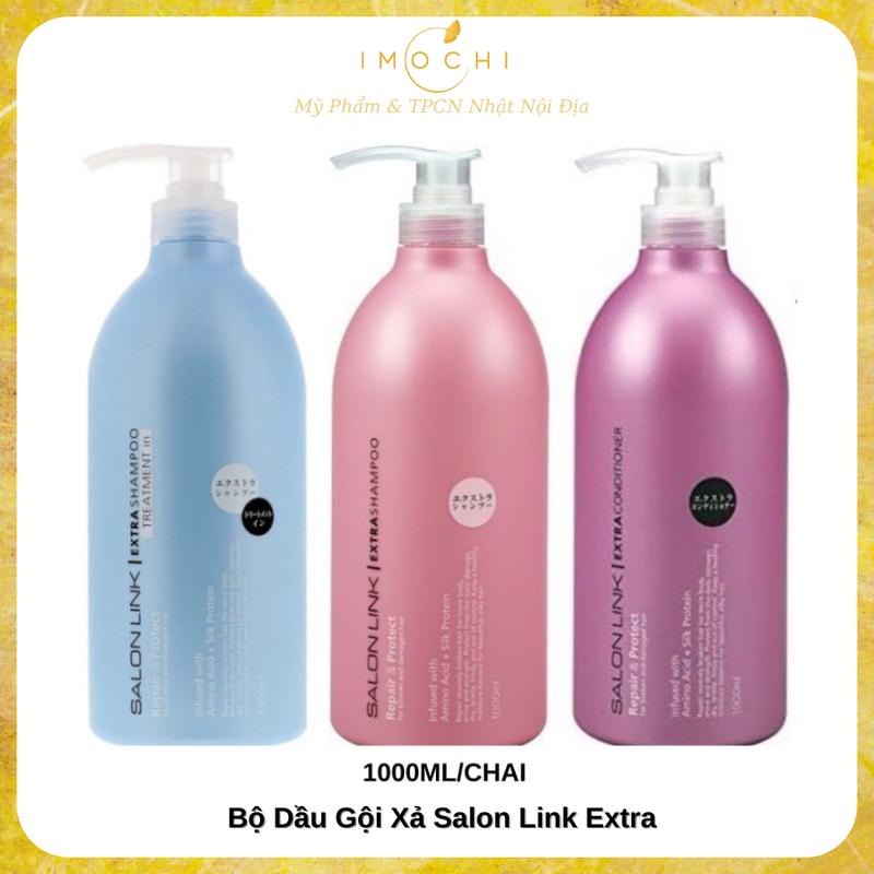 Bộ Dầu Gội Xả Salon Link Extra Không Silicon Nhật Bản 1000ml