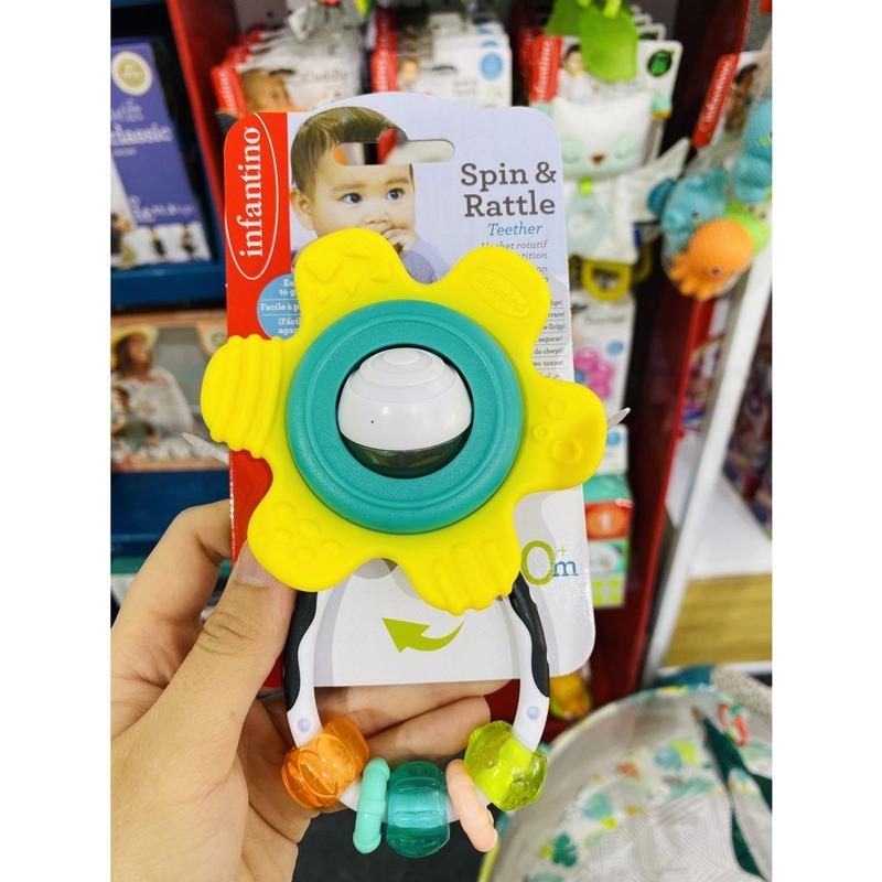Đồ Chơi Gặm Nướu Hình Bông Hoa INFANTINO Kiêm Đồ Chơi seᵰsory Có Chuỗi Hạt Xúc Xắc Vận Động Cho Bé Chất Liệu Nhựa ABS Cao Cấp 4