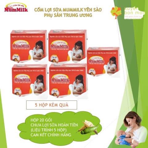 [Date mới kèm quà] 5 hộp Cốm lợi sữa Mummilk yến sào chính hãng