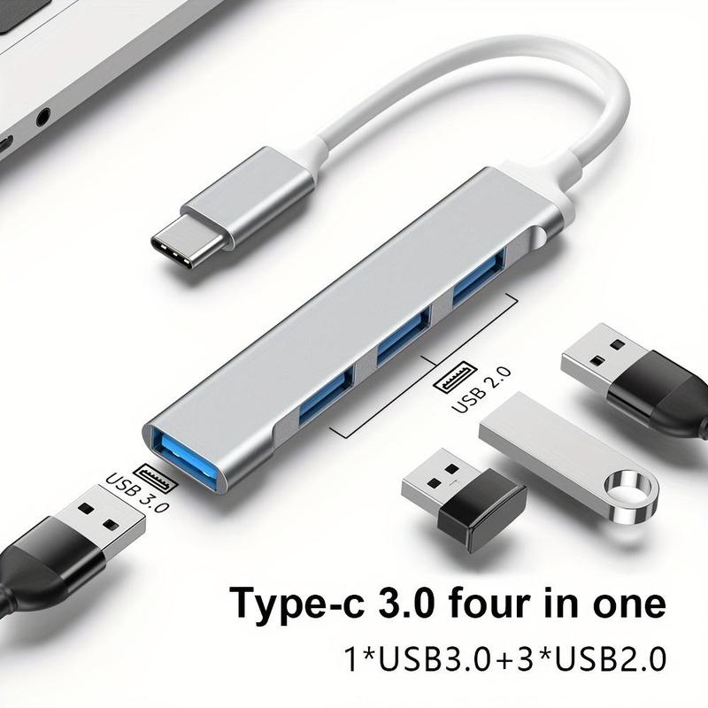 4-in-1 USB 3.0 Hub, 4-Port USB Hub USB Splitter USB Expander for Laptop, Xbox, Flash Drive, HDD, Console, Printer, Camera, Keyboard, Mouse 8