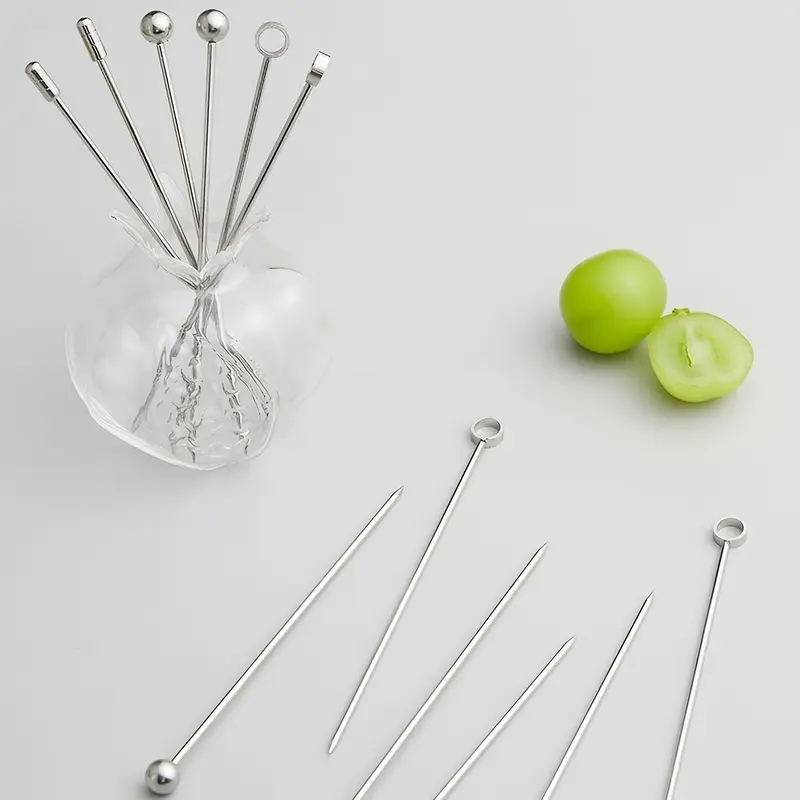Tusuk Buah Cocktail Garnish Pin Stainless isi 10 5