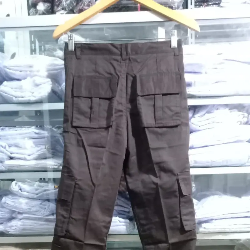 Celana PDL/Gamlok/Gembol Cargo Pria Sekolah SMP/SMA Kain Drill Namstore Collection - Dewasa, Katun, Formal, Fit, Slim, Coklat, Kantor 2