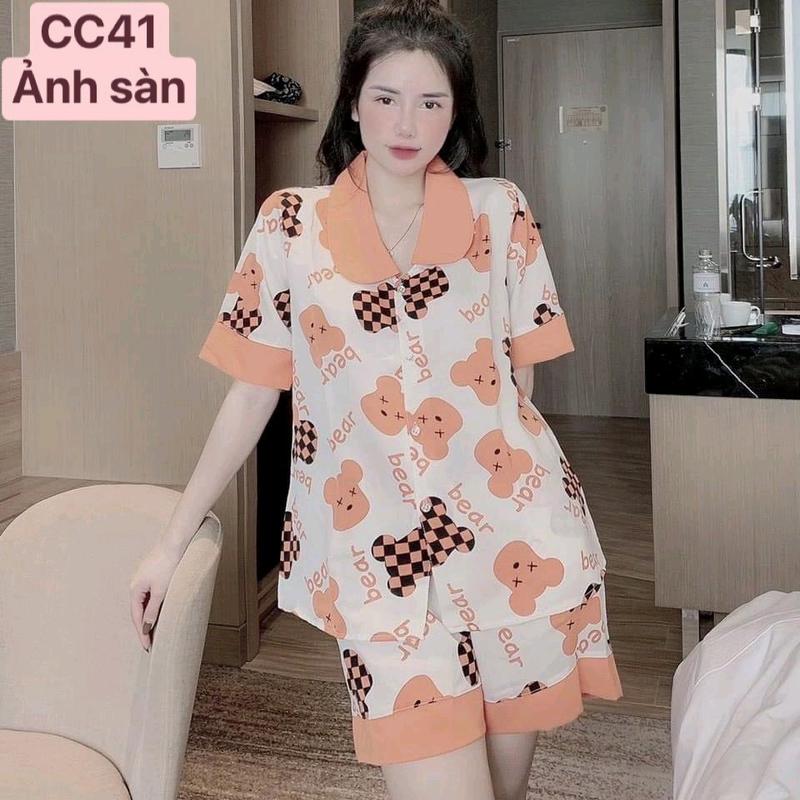[CC41] Đồ Bộ Pijama Tay Ngắn Quần Ngắn Hoạ Tiết Dễ Thương 0