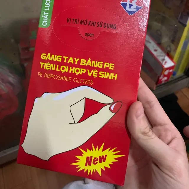 Gói 100 Găng Tay Nilon Dùng 1 Lần - Bao Tay Làm Bếp An Toàn Vệ Sinh Thực Phẩm 7