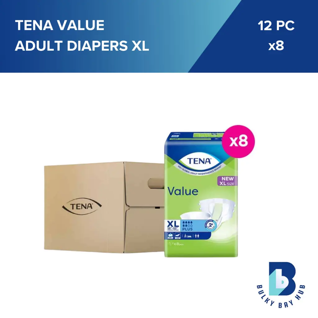 TENA Value Adult Diapers Available In M / L / XL