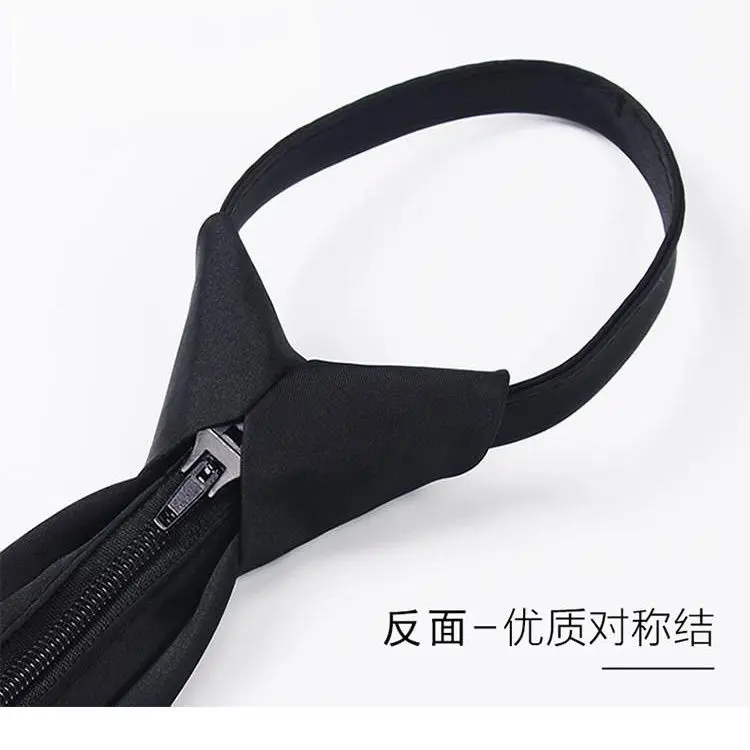 Cà Vạt Nam, Màu Đen, Trang Phục Trang Trọng Công Sở, Cà Vạt Có Khóa Kéo 8Cm, Màu Đỏ Rượu Vang Cao Cấp, Thích Hợp Cho Chú Rể Đám Cưới, Phong Cách Lười Biếng, Rút Dễ Dàng 4