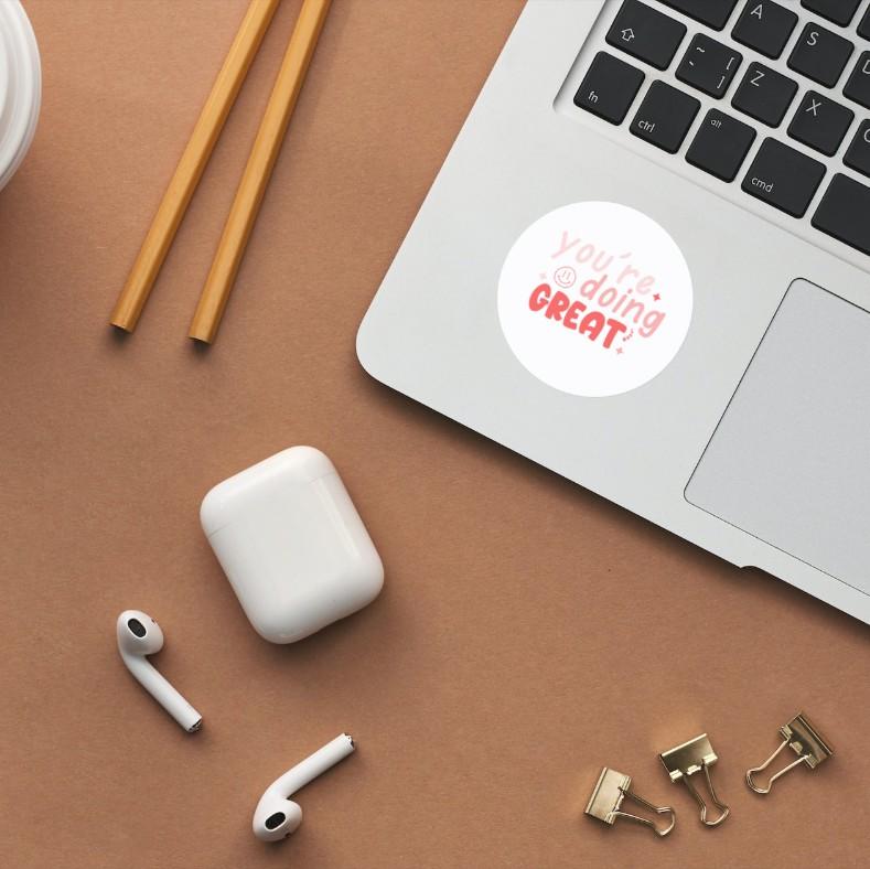 stiker transparan/ tumbler/ helm/ sticker kata jumbo/ sticker kata estetik lucu 2