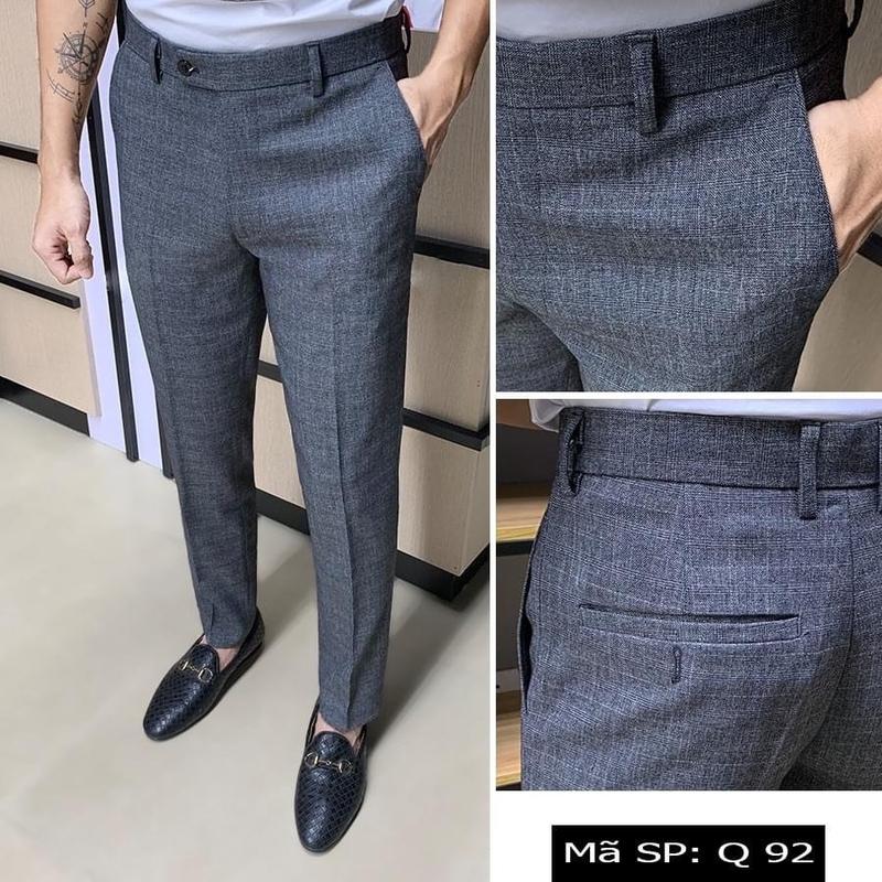 Quần tây nam quần vải nam kẻ caro chất vải spandeck co giãn nhẹ giúp thoải mái trong mọi hoạt động Menswear Pants