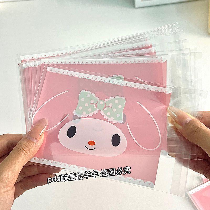 Túi nhựa, Quà tặng làm bánh My Melody Kitty hoạt hình, Tự dính, Thích hợp cho học sinh nữ tính, Bao bì bánh quy, Túi kẹo, Số lượng 48k miếng, Năm 2025 2
