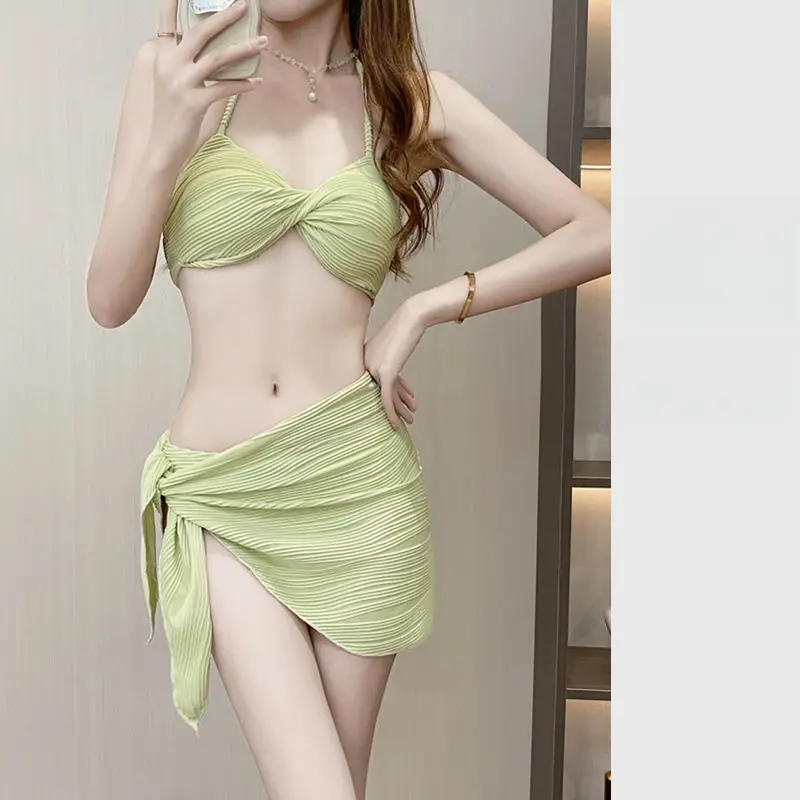 Áo Tắm Bikini, Bộ Đồ Ba Mảnh Gợi Cảm Cho Nữ, Phong Cách Hàn Quốc, Thích Hợp Đi Kỳ Nghỉ Và Người Nổi Tiếng Trên Internet, Áo Tắm Đi Biển Cao Cấp, Cho Nữ