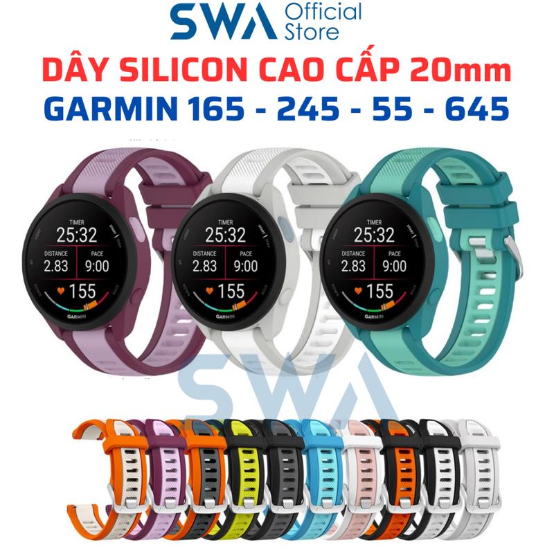 Dây Cao Su Silicon Quick Release Thay Thế Cho Đồng Hồ Garmin Forerunner 165 245 245 music 55 645 Venu 2plus SQ SQ2 SWA DS18