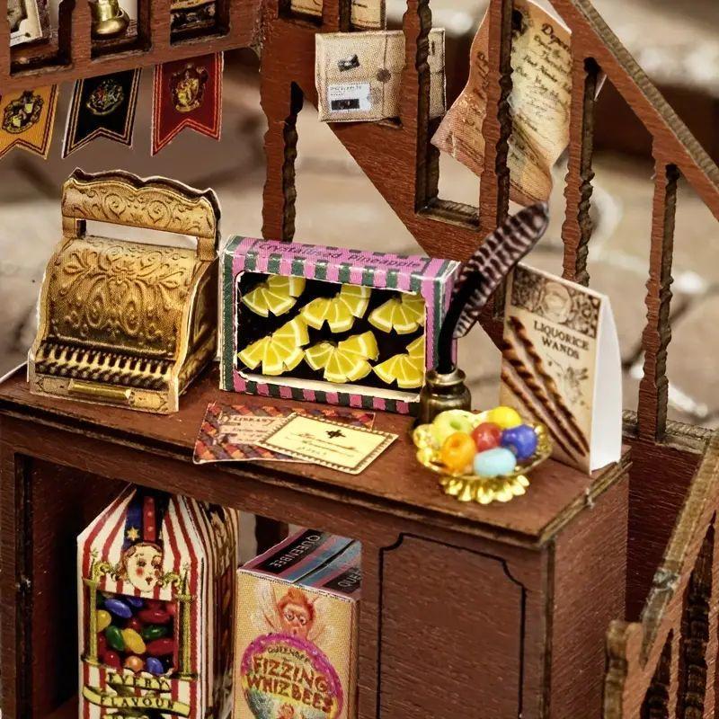 Wooden 3D Puzzle House, 1 Box Micro Assembled Model, DIY Craft For Kids & Adults, Birthday Gifts For Girls 5