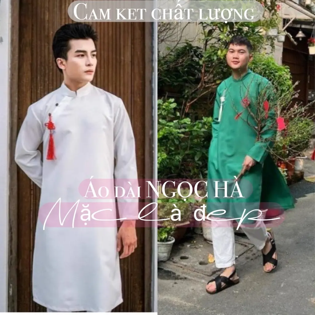 ÁO DÀI CÁCH TÂN NAM TRUYỀN THỐNG CHẤT VẢI LỤA TÂY THI CAO CẤP
