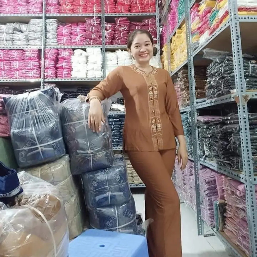 Áo lam đi chùa- Vải thun- Pháp Phục Tịnh Thanh