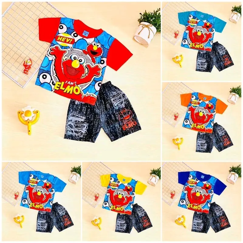 Kaos dan Celana pendek Anak Poliester Katun