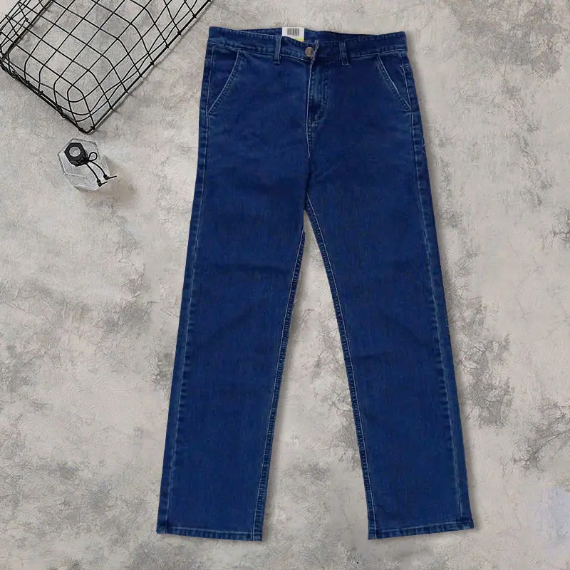 (Dài xanh đậm)Quần jean nam co giãn 4 chiều,quần bò nam,form chuẩn,ống suông 18-23, chuẩn size_AN CHI STORE quan  bon