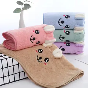 HK0433 Handuk Mandi Motif  Kuping Baby Karakter Kartun Lembut Bayi Balita Cewek Cowok