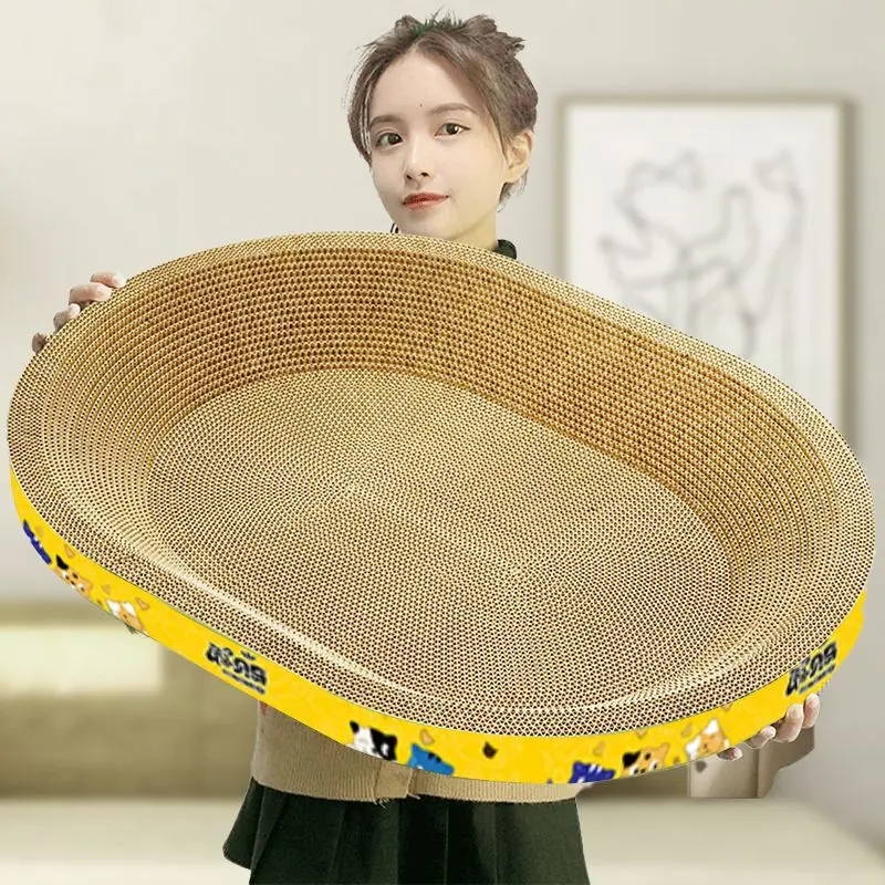 Bảng Cào Móng Cho Mèo, Thiết Kế Hình Bầu Dục Để Mài Móng Vuốt, Giảm Giá Xả Hàng, Thích Hợp Cho Mèo, Cỡ Lớn, Bồn Cào Móng Cho Mèo Bền, Có Thể Dùng Làm Chậu Cào Móng