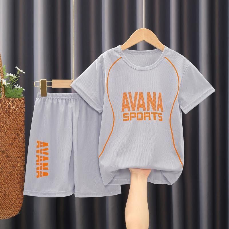 Product Introduction of 2025 Children's Short Sleeve Set Big Kids Sportswear Boys Girls Casual Summer Quick-Dry Clothes Summer Baby Two-Piece Set 1