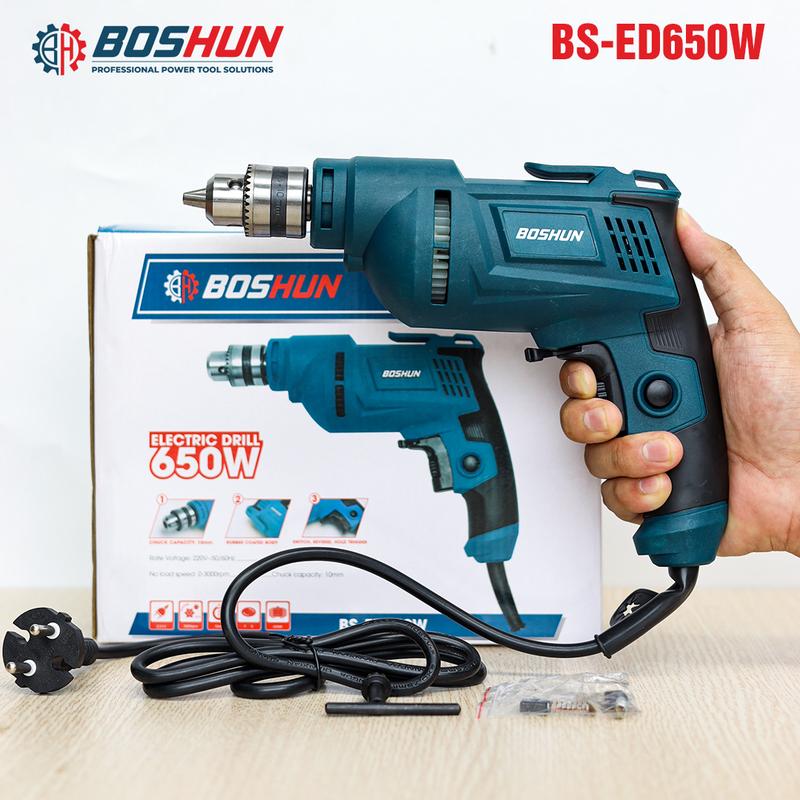 Máy khoan điện đầu sắt cầm tay máy bắt vít khoan bắn vít bs-ED650W đầu 10ly công suất 600w có đảo chiều - điều tốc