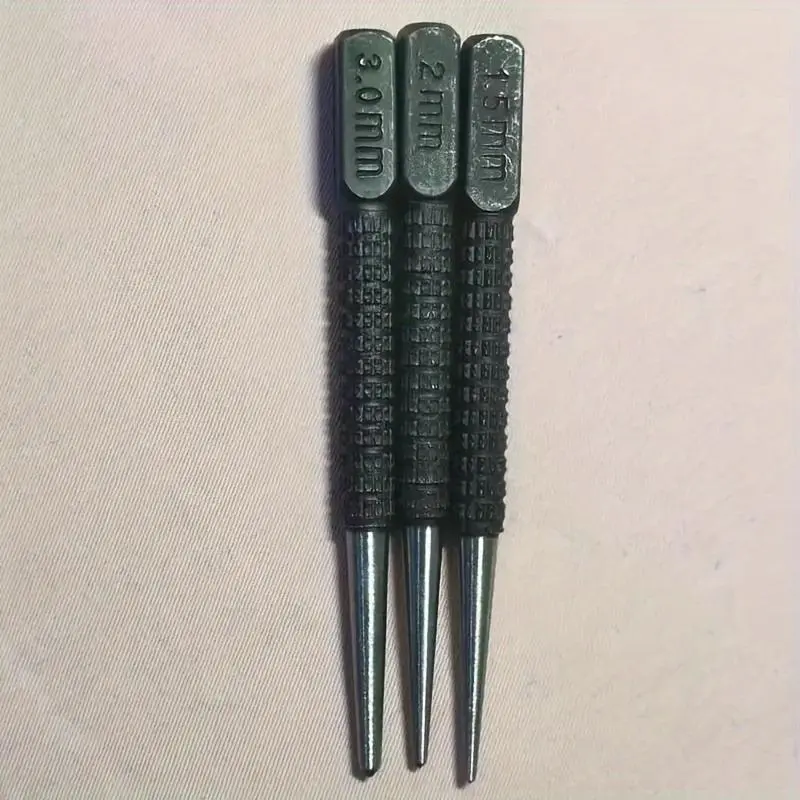 High Carbon Steel Center Punch Set, Anti-slip Center Punch for Alloy Steel, Wood Marking Drilling Tools, Drilling Fixed-point Device 6