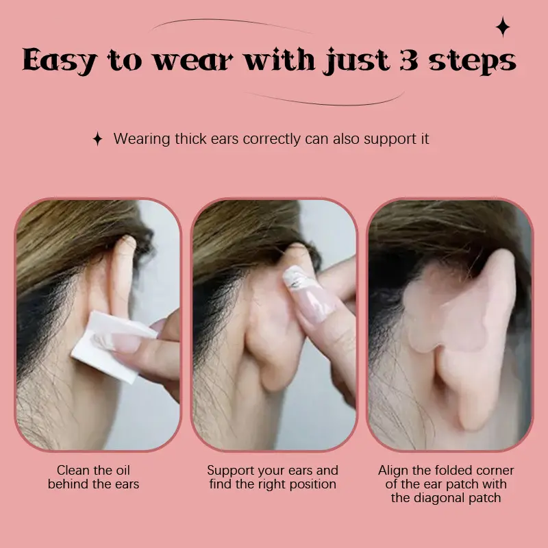 Dụng Cụ Chỉnh Tai Hình Bướm, 20 Cái / Hộp, Miếng Dán Tai Yêu Tinh, Hỗ Trợ Tai, Tự Dính, Miếng Dán Tai Mỹ Phẩm 5