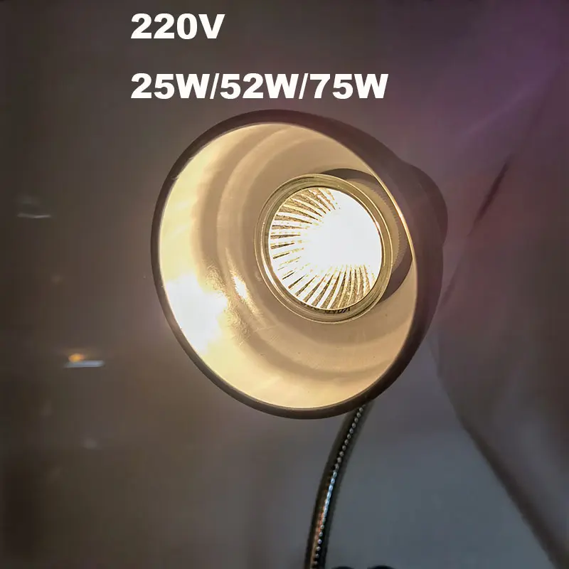 UVA+UVB 220V Reptile Heating E27 Base LED Lamp Deck Holder Tortoises Bulb Turtle Light Clip  2KSG