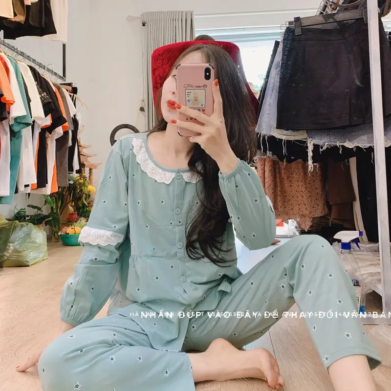 Bộ Thun cho Bầu và Sau Sinh hình sao cute 1