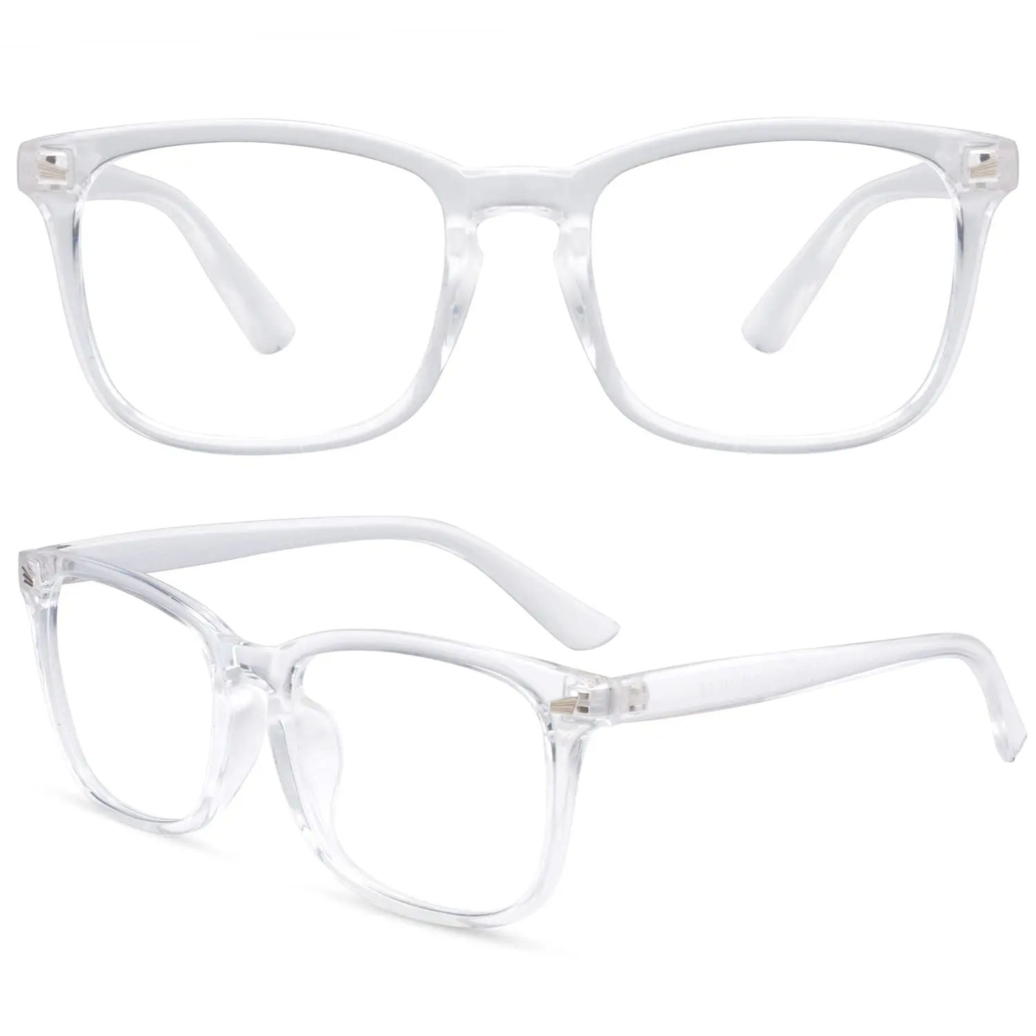 Unisex Glasses, 1 Pair Simple Clear Frame Glasses, Casual Square Frame Eyeglasses with Blue Light Lensesfor Daily Work Use, Cycling Accessories