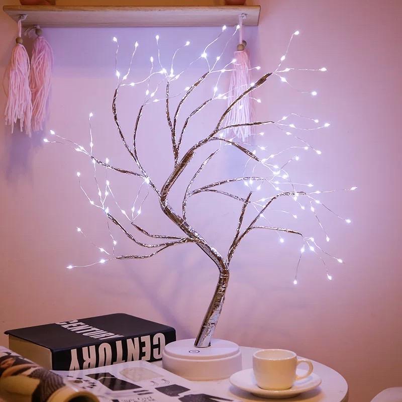 Product Introduction of Lampu Tidur Model Pohon Ranting Unik Colokan USB / Tenaga Baterai Dekorasi Kamar Kawat Tumblr Led/Led Tree Romantic Night Light Meja Samping Tempat Tidur Hadiah Ulang Tahun Lamp Led Plastik 9