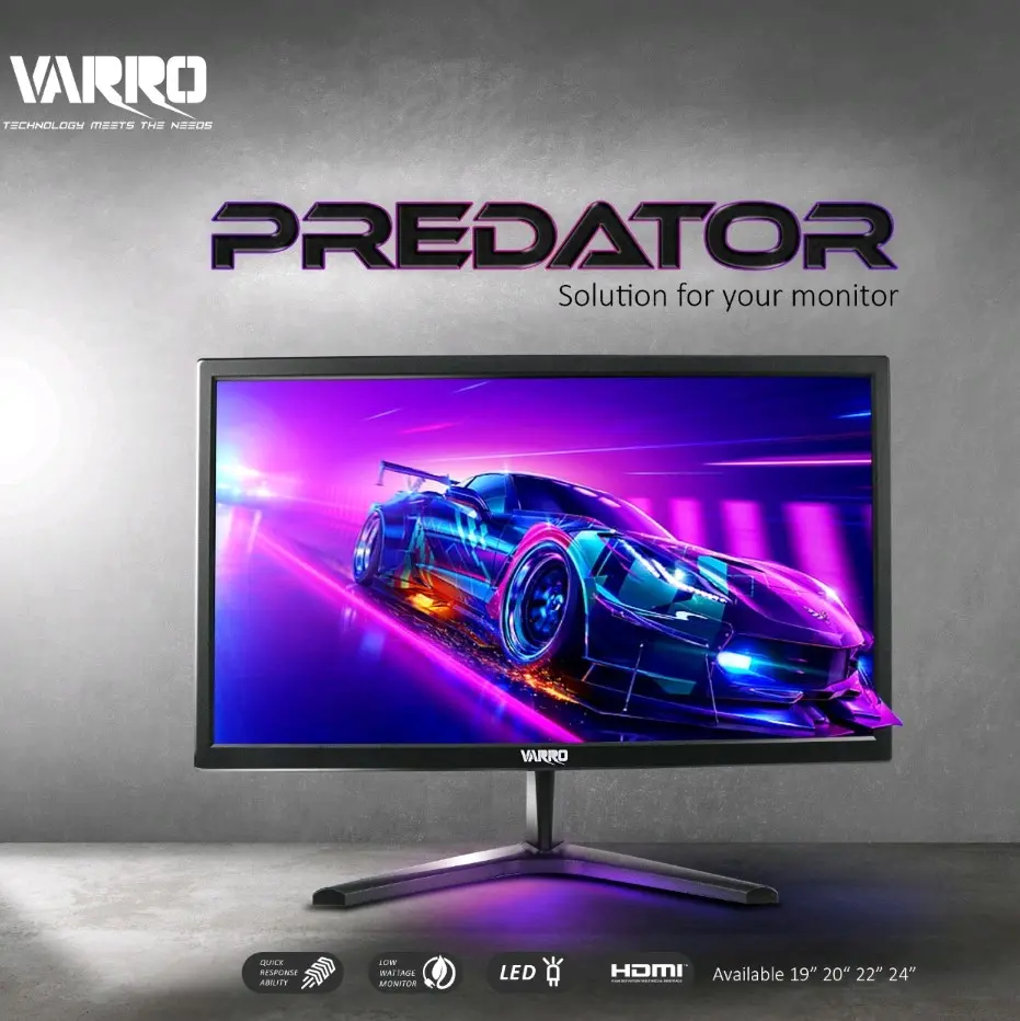 MONITOR LED PC GAMING VARRO 19" VGA HDMI FULL HD 19 INCH
