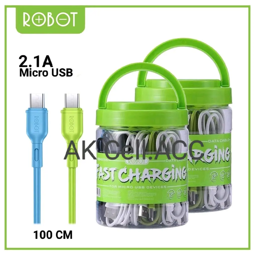 Kabel Data Micro USB Robot 2.1A Panjang