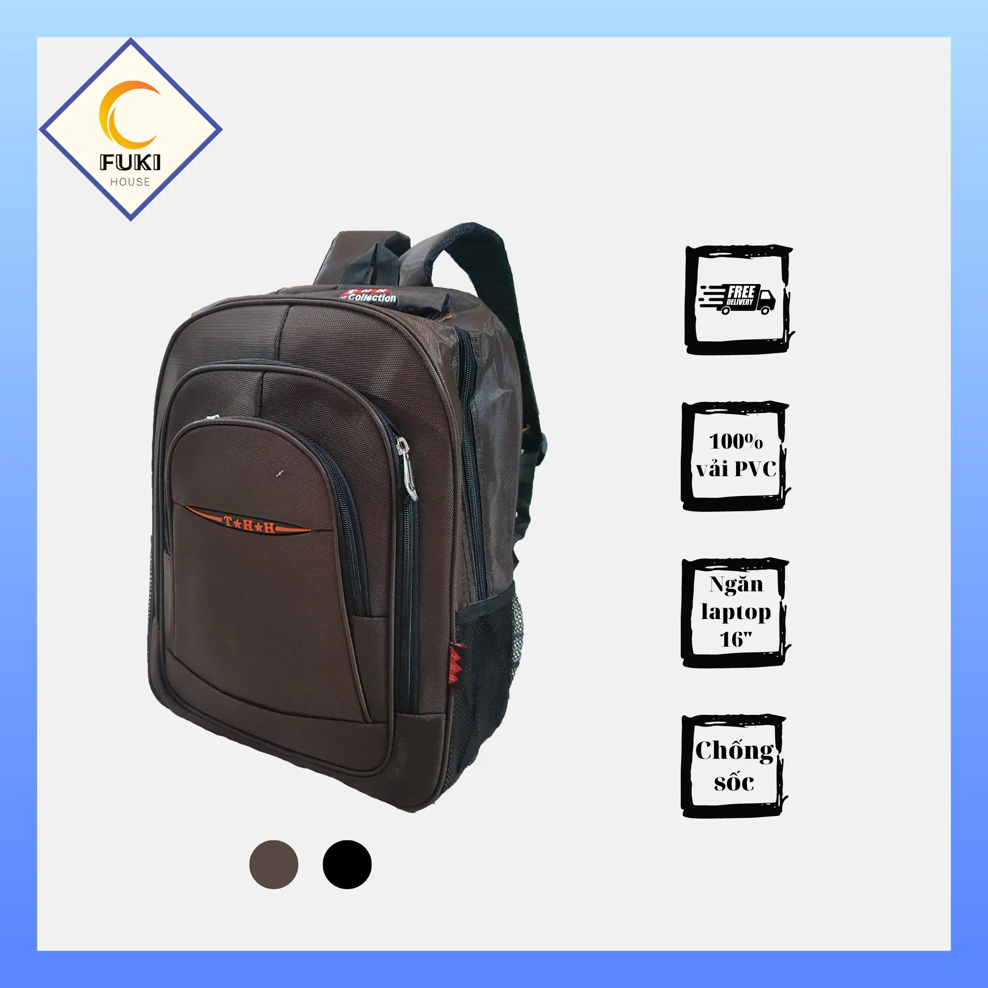 [GIÁ SỐC] Balo đựng laptop 16 inch dùng đi làm đi du lịch - THH Bag Nam Đeo Vai