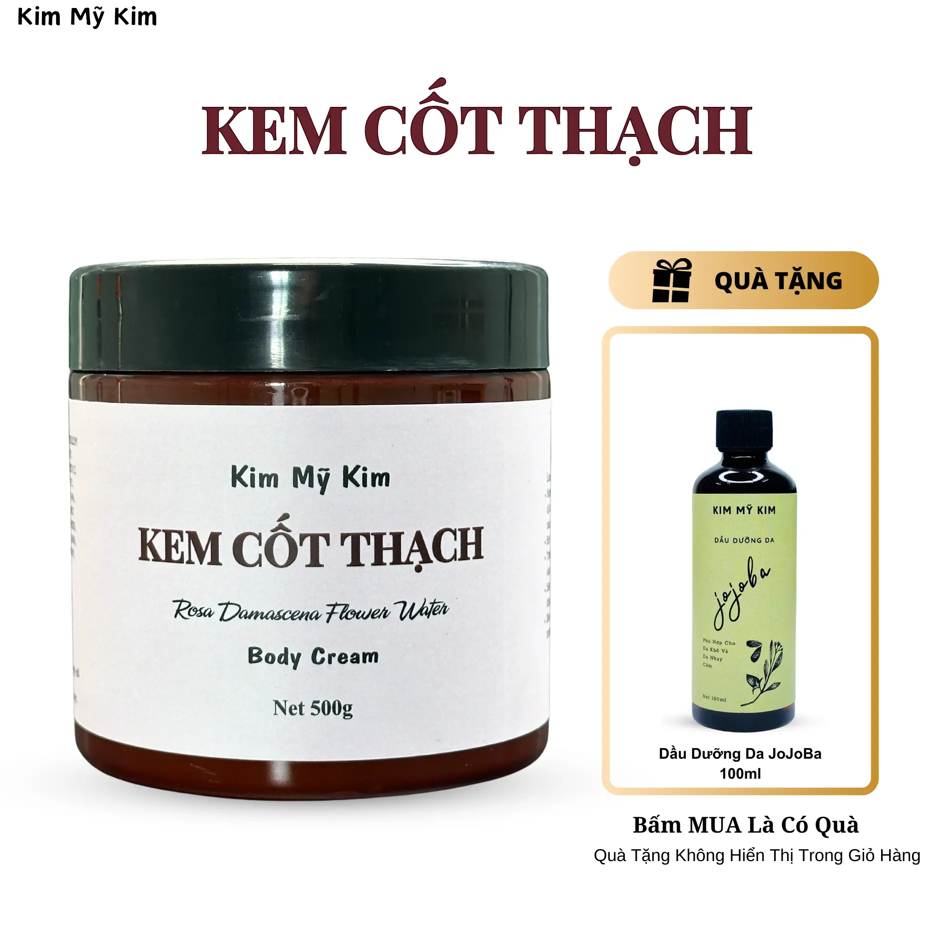 [TẶNG DẦU DƯỠNG DA JOJOBA 100ML KHI MUA KEM CỐT THẠCH 500G] - Kim Mỹ Kim - NET 500G/200G - Body Cream - Dưỡng Da Body Nữ Làm Đẹp Da Women