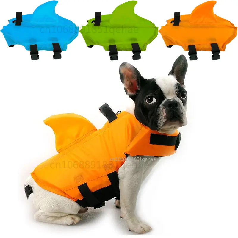 Dog Life Jacket Dog Lifesaver Vests with Rescue Handle Dogs Pet Safety Swimsuit Preserver for Swimming Pool Beach Boating