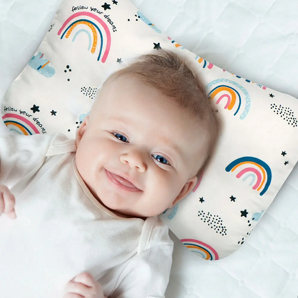 Small Tree House Factory Cross-Border Wholesale Baby Head Leaning Prevention Pillow Bed in Bed Pillow 0-3 Baby Shaping Pillow