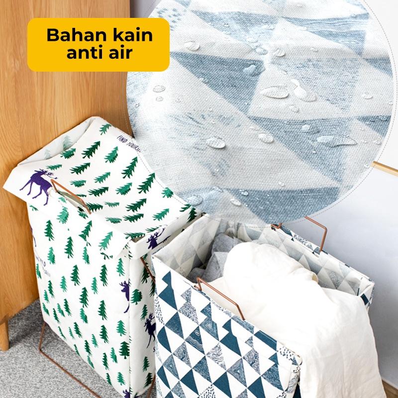 Dejavu Laundry Bag Keranjang Baju Lipat Tempat Pakaian Kotor Laundry Basket Tempat Cucian Baju Penyimpanan Mainan Anak Serbaguna HSB217 5