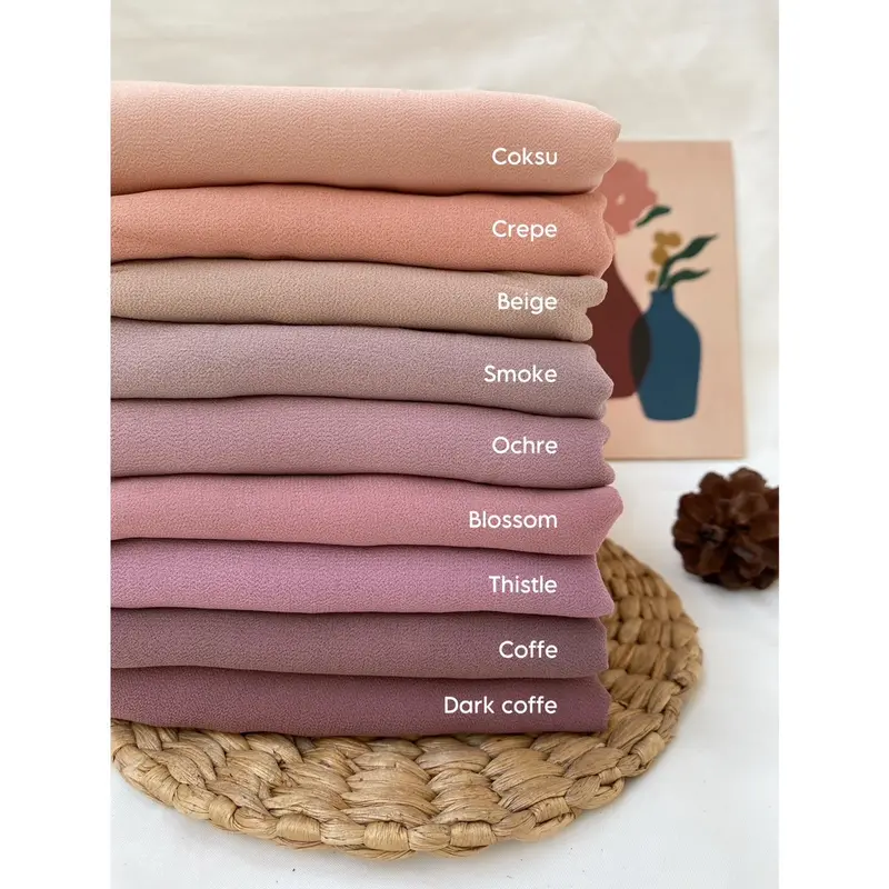 PASHMINA CERUTY BABY DOLL JAHIT TEPI / PASHMINA CERUTY POLOS PREMIUM 3