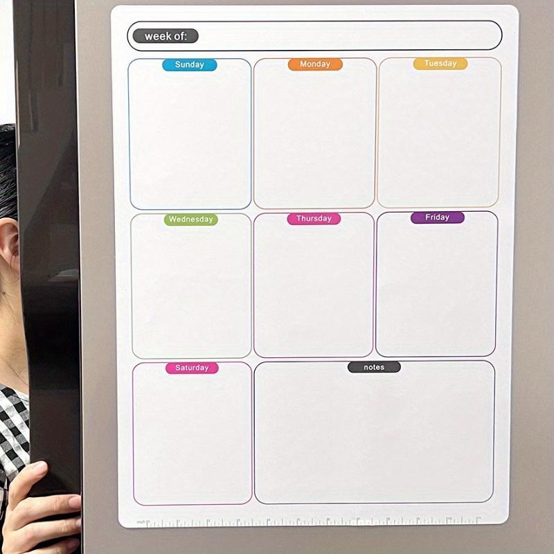 Magnetic Weekly Planner Board, 1 Count Reusable Erasable Magnetic Whiteboard, Weekly Planner Board for Home Office, Home Decor 2