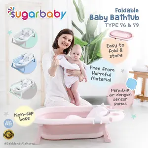 Sugarbaby Foldable Baby Bathtub Dengan Sensor Panas Type F76 dan F79 Heat Sensor
