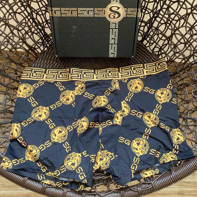 Hộp 4 quần sịp nam cao cấp Hoàng Gia chất thun luạ băng, cạp phối hoạ tiết dệp sang trọng, kèm thiệp, túi sách tặng  quà Menswear Quần Boxer 3