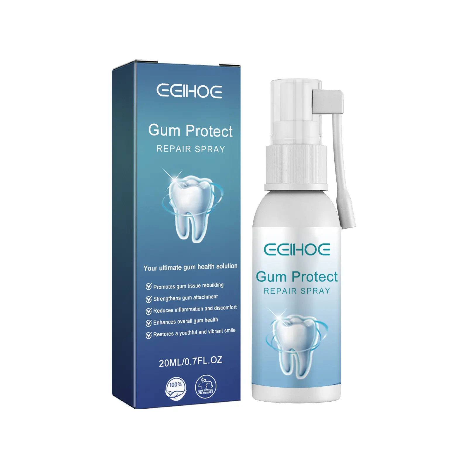 EELHOE Gum Repair Spray Relieves Inflammation and Swelling of Gums Whitens Teeth Oral Care Spray