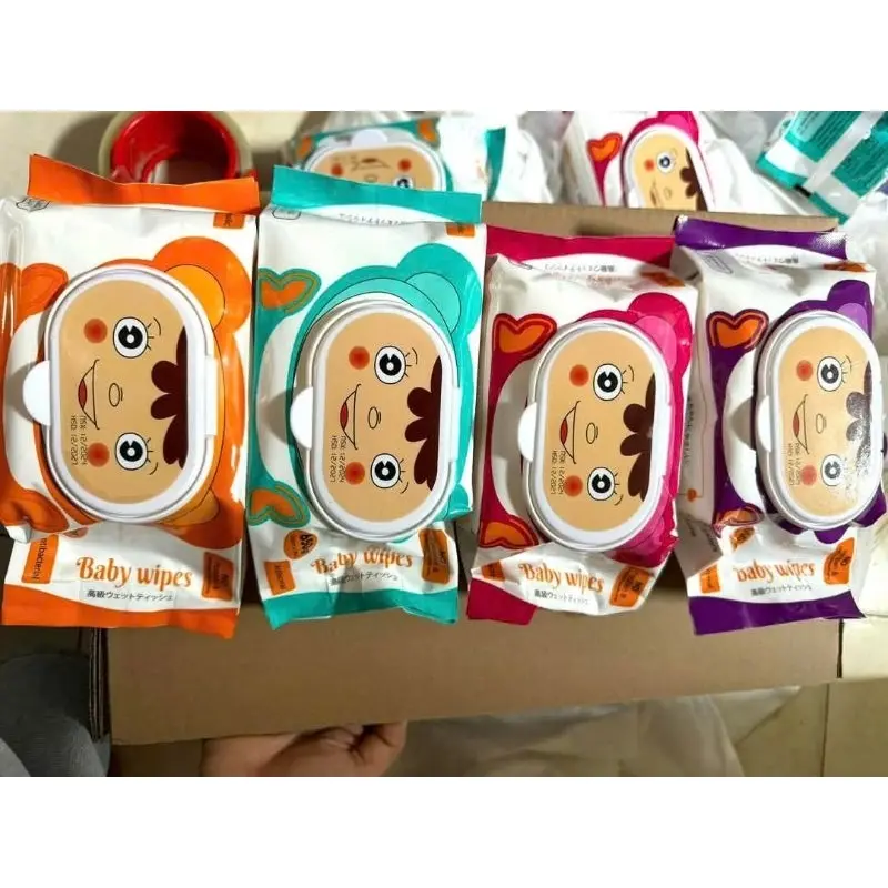 [Combo 10 bịch] Khăn ướt Baby Wipes 650g không mùi, không cồn an toàn cho bé.