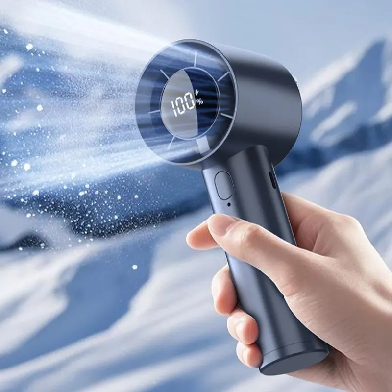 Portable Handheld Fan, 100 Speed Wind Control Rechargeable Fan with Digital Display, Suitable for Indoor and Outdoor Use, Summer Must-have 8