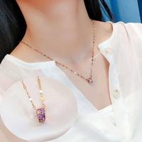 Gambar Dilapisi emas 18 karat Kalung dengan pinggang kecil, baja titanium, tidak kehilangan warna XL-10-190 Emas Perhiasan - warna merah muda dari GardenofDreamsS6 Kota Administrasi Jakarta Barat 5 Tokopedia