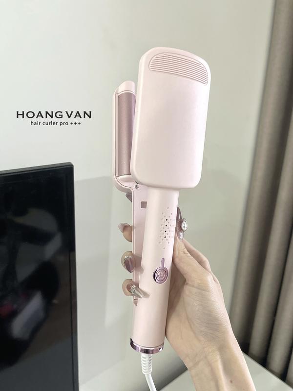 Máy uốn xoăn hippe PRO by HOANGVAN - máy hippe công nghệ gốm sứ tourmaline - ion âm bảo về tóc Women Máy Uốn Tóc