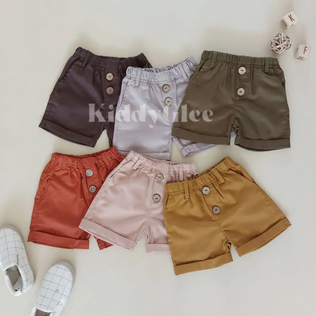 KiddyGLEE | BUTTON PANTS | Celana pendek anak 1-6 tahun | Celana pendek kancing | Celana anak laki-laki