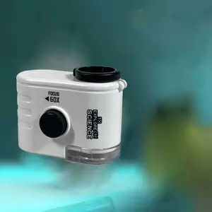 Mainan Mikroskop Microscope 60X LED UV Light with Lanyard