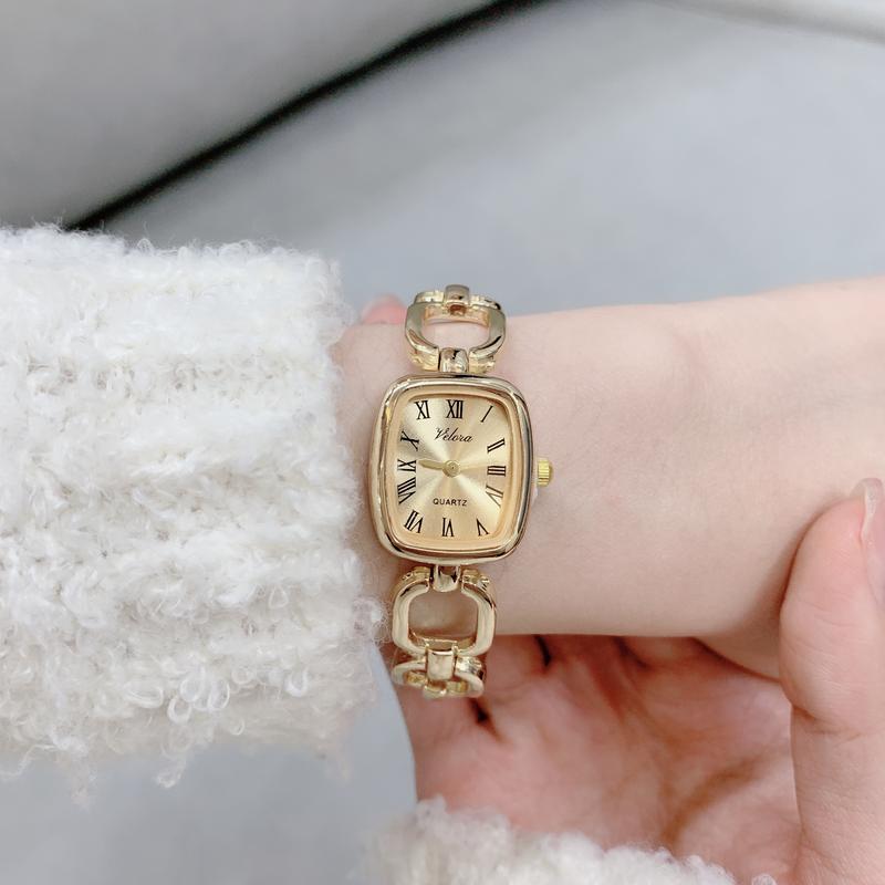 [NEW] Đồng hồ thời trang thiết kế không kim giây Velora dây xích thiết dạng lắc tay - DH01 Women Watch Voi 6