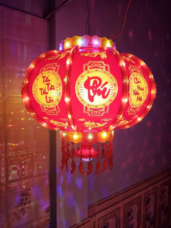 (Mua 2 quả tặng 10m đây nháy mẫu Đồng Xu size 150) Lồng Đèn Điện Quay 360 Độ LED PHẢN QUANG ĐỒNG XU TRANG TRÍ NGÀY TẾT 2025 CẦU TÀI LỘC , MAY MẮN